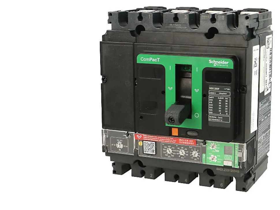 Disjoncteur tarif jaune tétrapolaire 4P/4D 250A Schneider ComPacT NSX250F
