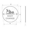 Disque de signalisation Espace Bébé , à visser, inox brossé, marquage noir, diamètre 76mm - THIRARD