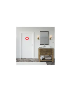 Disque de signalisation Propriété privée, polystyrène rigide adhésif, diamètre 180mm - THIRARD