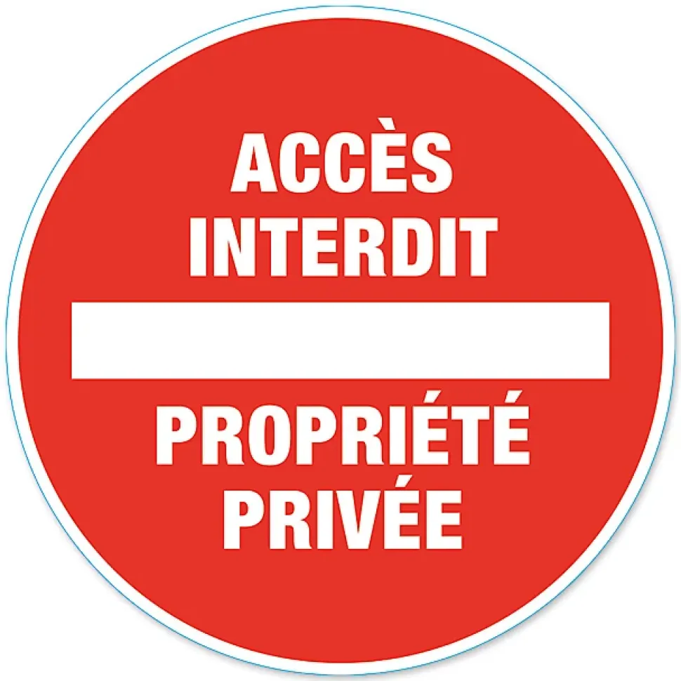 Disque de signalisation "Propriété privée" Ø17