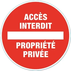 Disque de signalisation "Propriété privée" Ø28