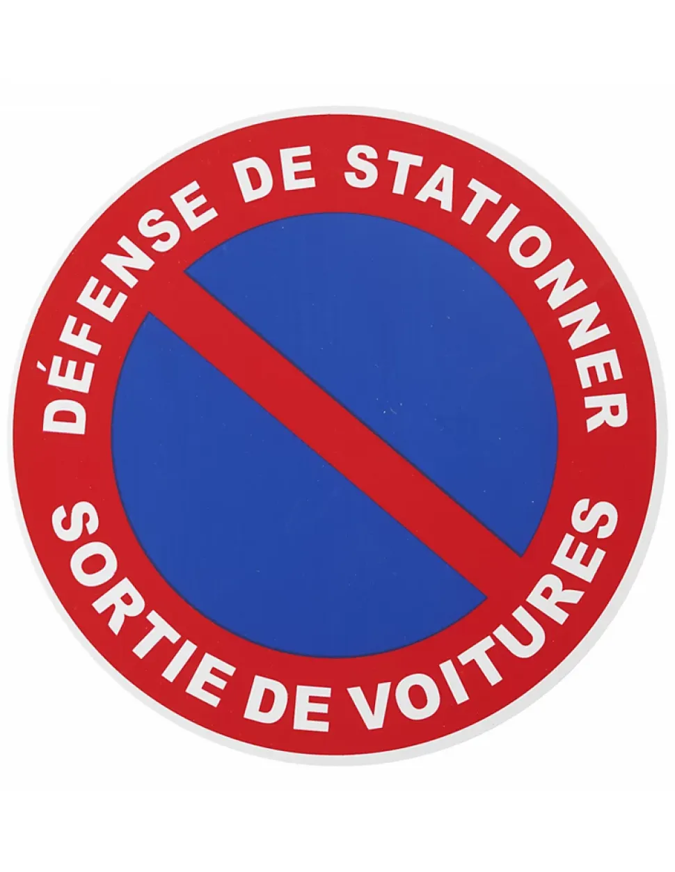 Disque de signalisation Sortie de voiture, polystyrène rigide adhésif, diamètre 180mm - THIRARD