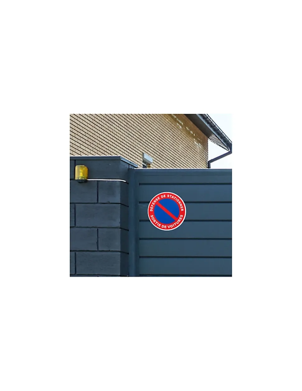 Disque de signalisation Sortie de voiture, polystyrène rigide adhésif, diamètre 180mm - THIRARD