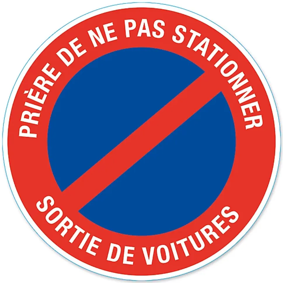 Disque de signalisation "Sortie de voiture"