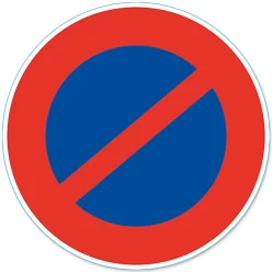 Disque de signalisation "Stationnement interdit" ø28 cm