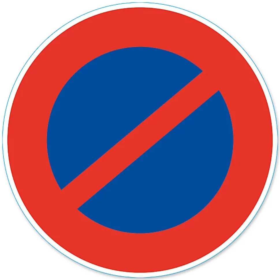 Disque de signalisation "Stationnement interdit" ø17 cm