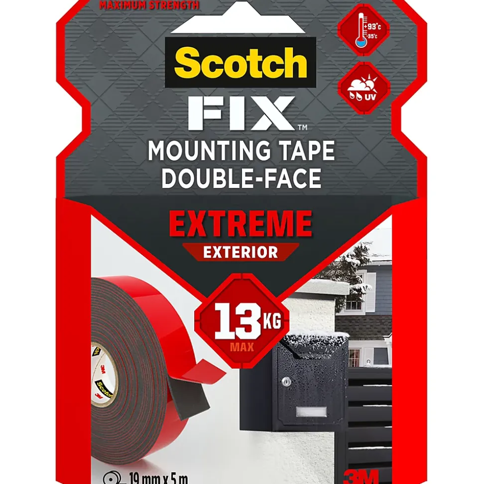 Double face extérieur Scotch Extrême 19 mm x 5 m noir, 13 kg
