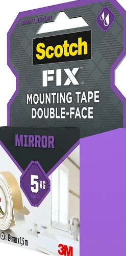 Double face miroir 3M 19 mm x 1.5 m blanc, 5 kg
