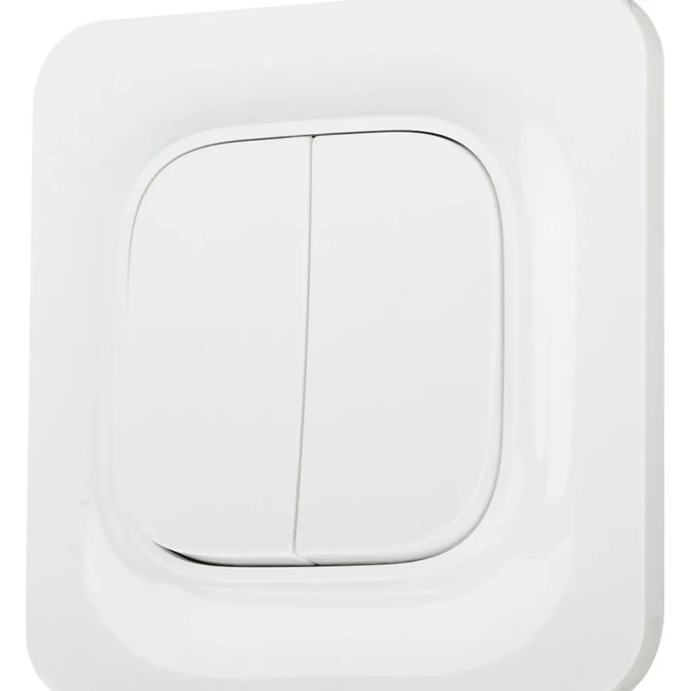 Double interrupteur Jacobsen Kennet blanc complet