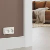 Double prise monobloc en saillie Jacobsen Sigurd blanc complet