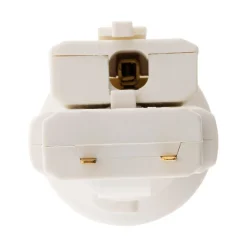 Douille avec Fiche DCL 6A 250V B22 - Blanc - Zenitech
