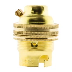 Douille B22 laiton bague borne de terre - double - Zenitech