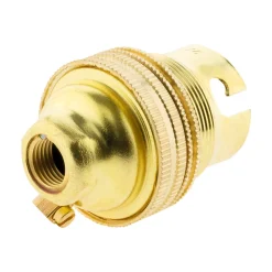 Douille B22 laiton bague borne de terre - double - Zenitech