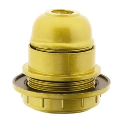 Douille E27 + bague - Doré - Zenitech