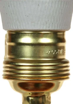 Douille E27 acier laitonné - Raccord diamètre 10mm - Lébénoïd
