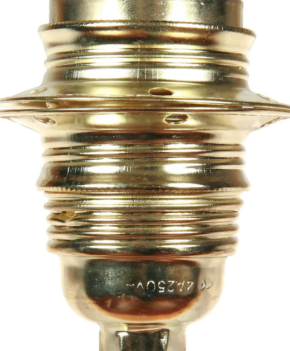 Douille E27 acier laitonné - Raccord diamètre 10mm - Lébénoïd