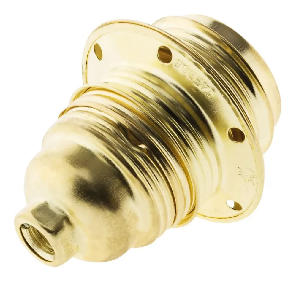 Douille E27 acier laitonné Zenitech