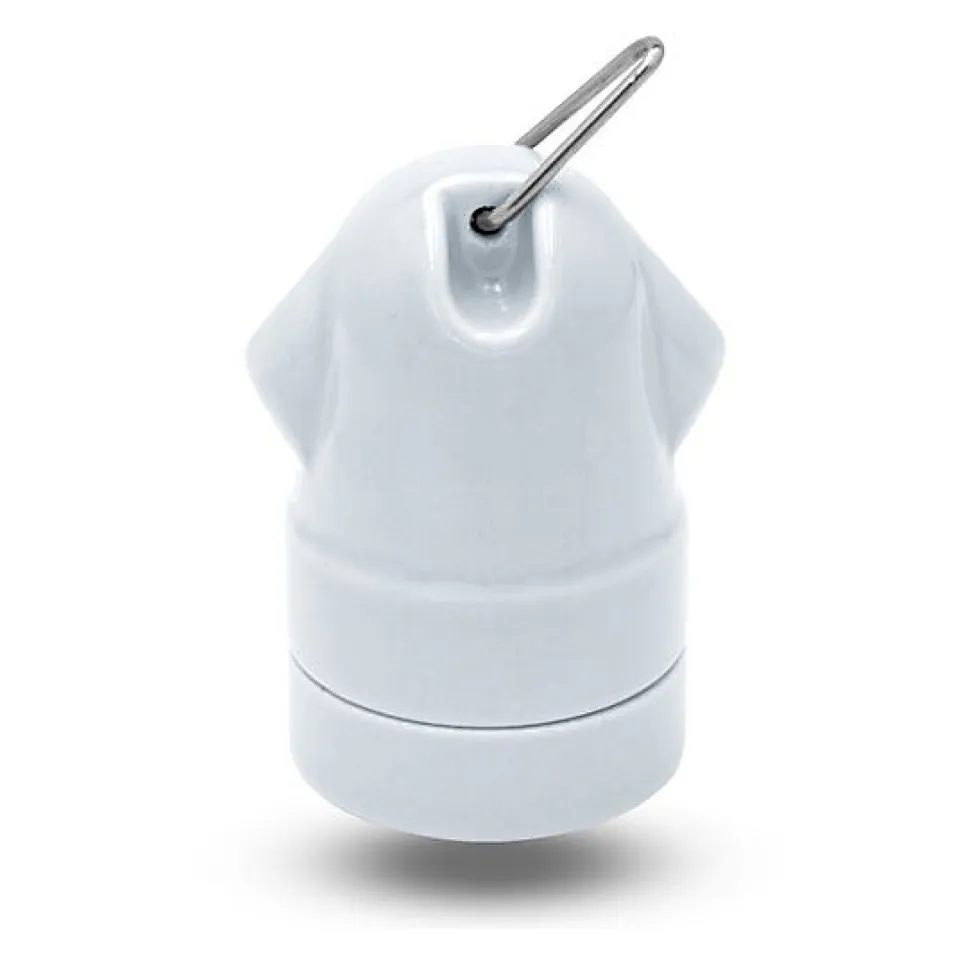 Douille E27 Blanche en Porcelaine Élégance Lumineuse pour l'Été