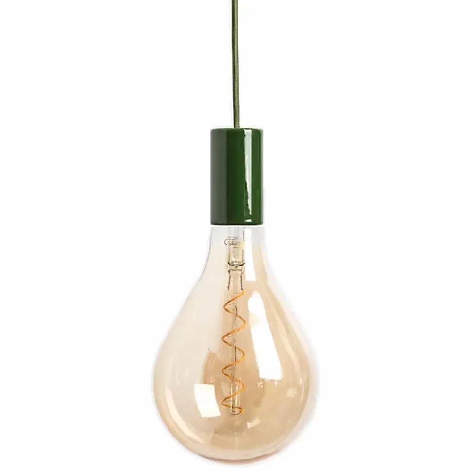 Douille E27 en céramique verte une création vintage pour votre lampe suspension