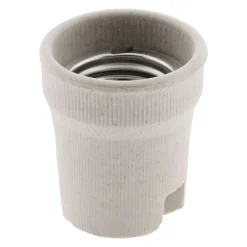 Douille E27 porcelaine à vis - Blanc - Zenitech