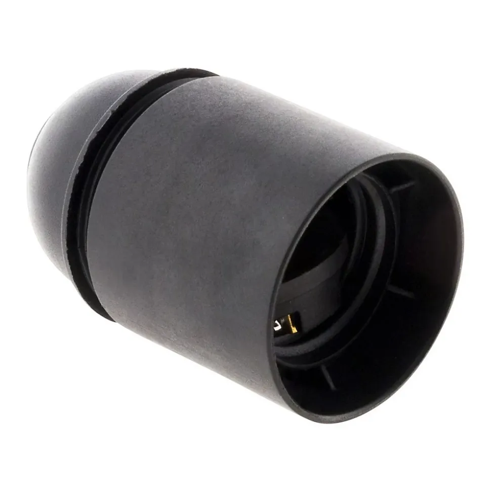 Douille lisse sans bague E27 - Noir - Zenitech