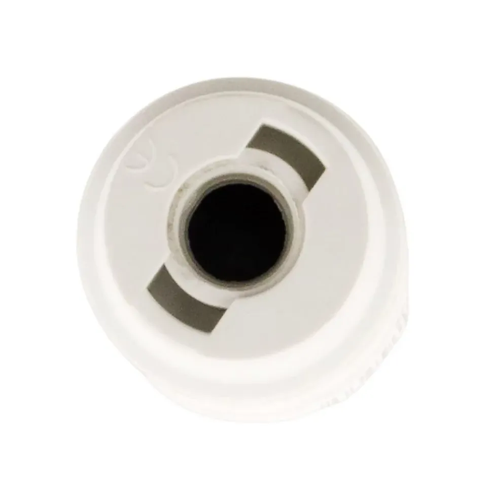 Douille lisse sans bague E14 - Blanc - Zenitech