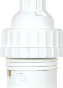 Douille nylon B22 double bague raccord 10mm - Blanc - Lébénoïd