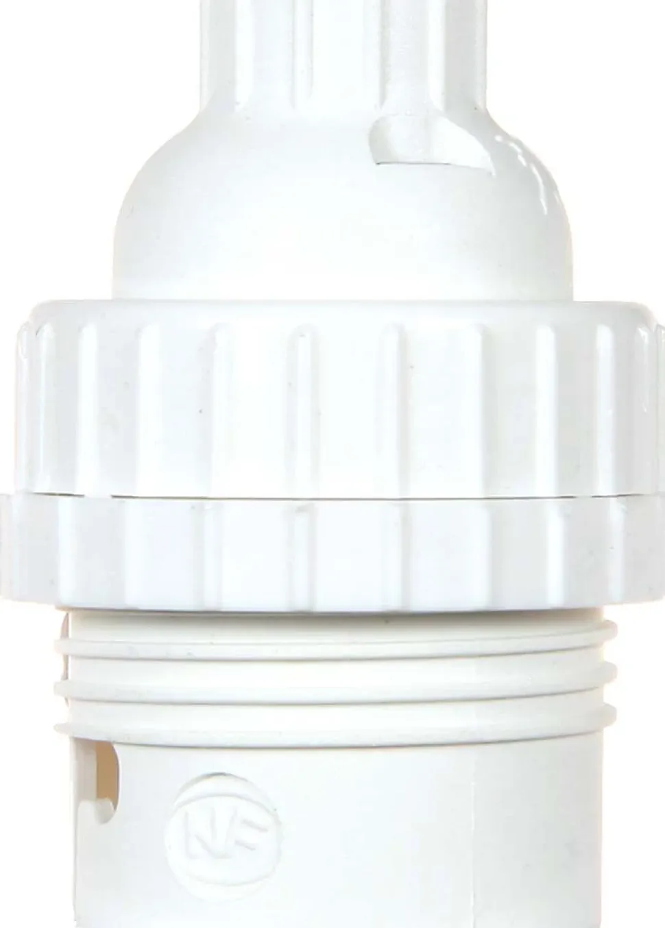 Douille nylon B22 double bague raccord 10mm - Blanc - Lébénoïd
