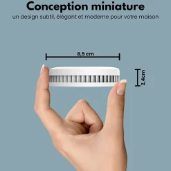 Détecteur de fumée Aroha Safety Pro Mini - Batterie 10 ans - Détecteur de fumée - Alarme incendie - 2 pièces