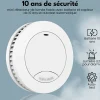 Détecteur de fumée Aroha Safety Pro Mini - Batterie 10 ans - Détecteur de fumée - Alarme incendie - 5 pièces