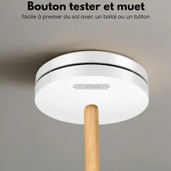 Détecteur de fumée Aroha Safety Pro - Batterie 10 ans - Détecteur de fumée - Alarme incendie - 3 pièces