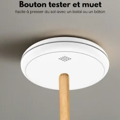 Détecteur de fumée et de monoxyde de carbone Aroha Safety Pro Sleep Line - Batterie 10 ans - Alarme incendie et de CO - 2 pièces