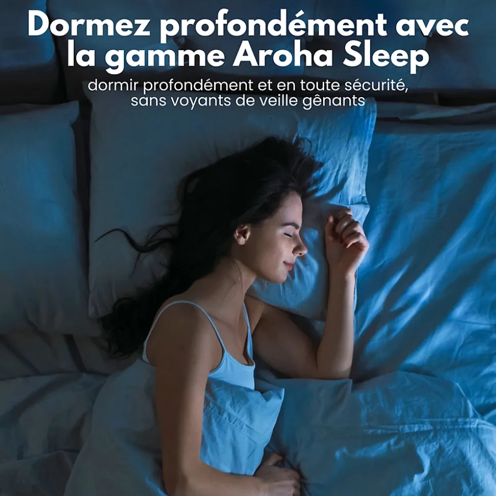 Détecteur de fumée et de monoxyde de carbone Aroha Safety Pro Sleep Line - Batterie 10 ans - Alarme incendie et de CO - 2 pièces