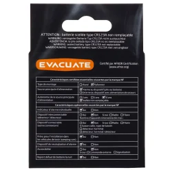 Détecteur de fumée Evacuate autonomie 10 ans 85 dB(A)