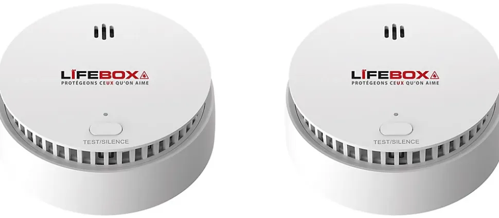 Détecteur de fumée Lifebox 10 ans interconnectable, 2 pièces