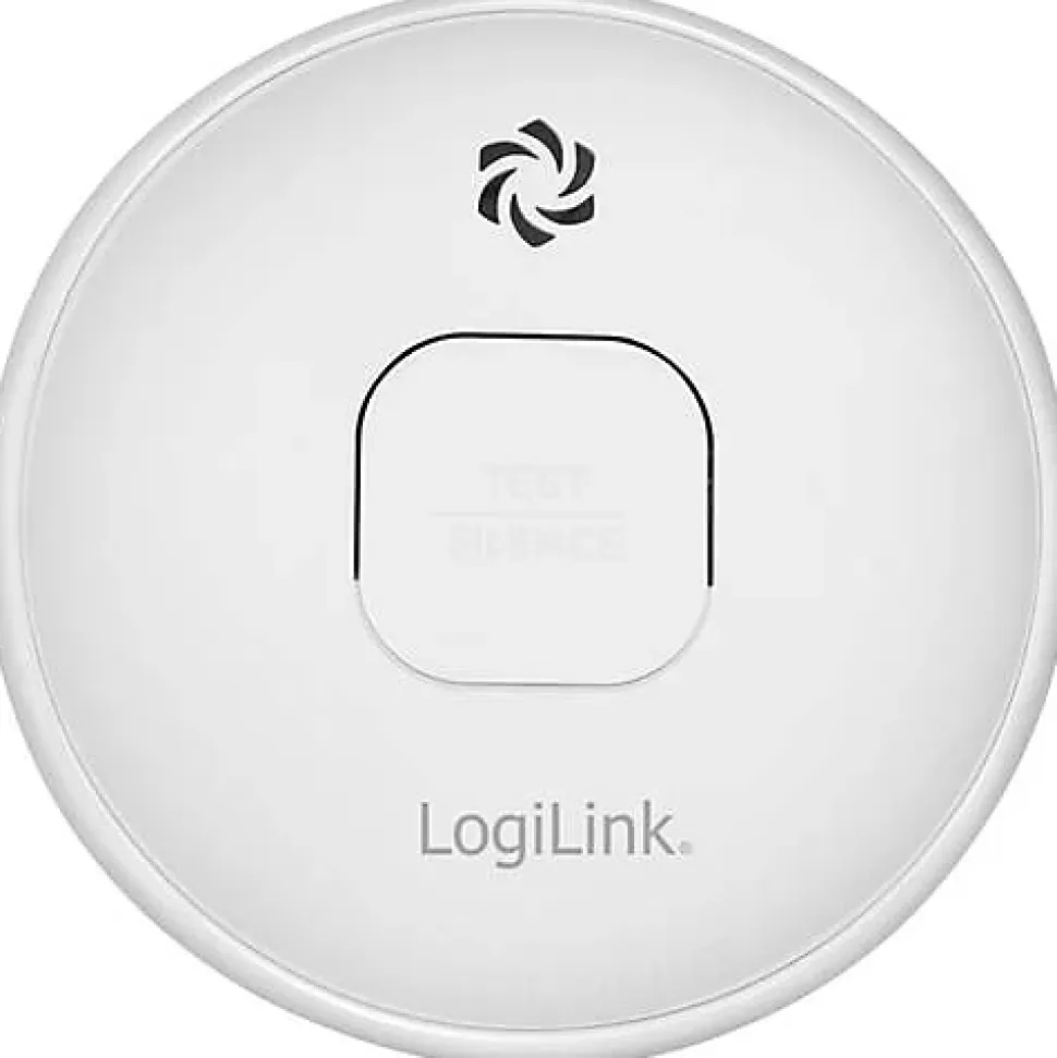 Détecteur de fumée LogiLink SC0016 - pile lithium intégrée 10 ans, alarme 85 dB, EN14604