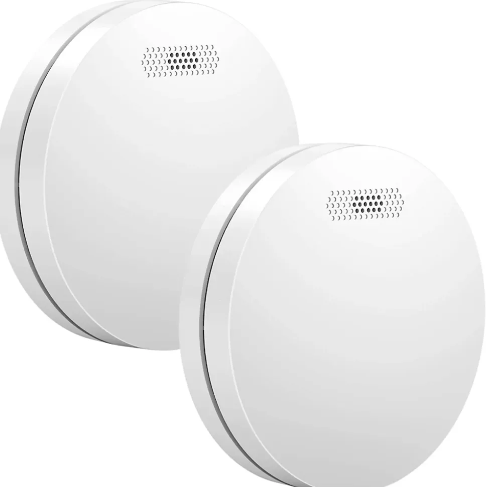 Détecteur de fumée/chaleur connectable Aroha Link - Batterie 10 ans - Capteur de fumée interconnecté - Alarme incendie - Pack de 2