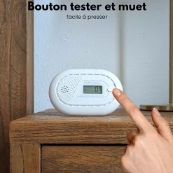 Détecteur de monoxyde de carbone interconnecté Aroha Link - Batterie 10 ans - Alarme de CO - Portable