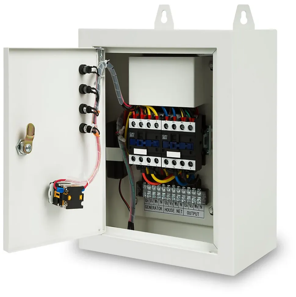 EBERTH ATS commutateur de transfert automatique 3 phases jusqu'à 15kW, 400V tension de service, câble de commande 1,5m ATS inclus