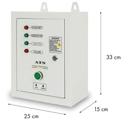 EBERTH ATS commutateur de transfert automatique 3 phases jusqu'à 15kW, 400V tension de service, câble de commande 1,5m ATS inclus