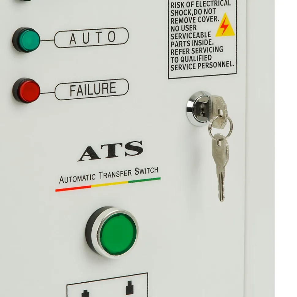 EBERTH ATS commutateur de transfert automatique 3 phases jusqu'à 10kW, 400V tension de service, câble de commande 1,5m ATS inclus