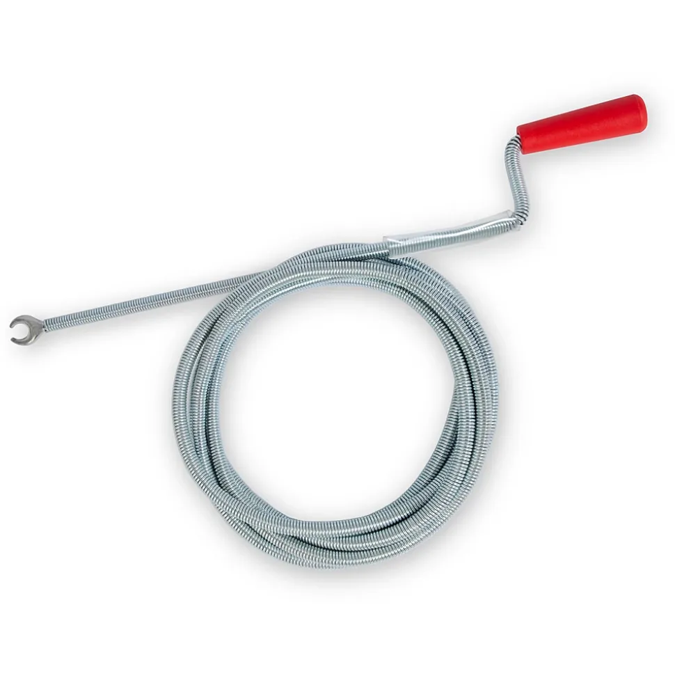 EBERTH Spirale de nettoyage de tuyaux 3m de long et 9mm de diamètre pour tuyaux à partir de 40mm tête en forme de griffe de 20mm