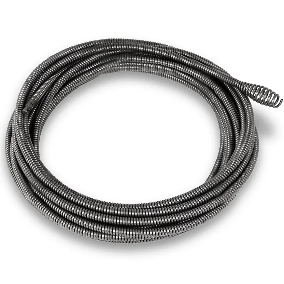 EBERTH Spirale 7,6m Pièce de Rechange pour Nettoyeur de Tuyaux, Boring Bulb Cutter Tête, Diamètre 11mm, tuyaux diamètre 2-5cm
