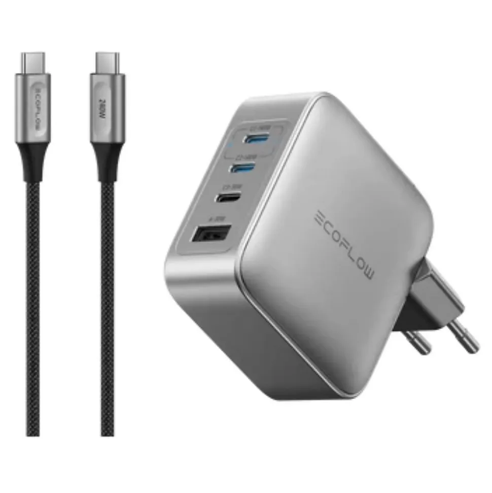 EcoFlow RAPID Pro Charger 140W - Chargeur GaN 4 ports, compact et puissant