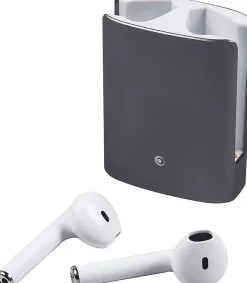 Ecouteurs connectés Bluetooth boîtier gris