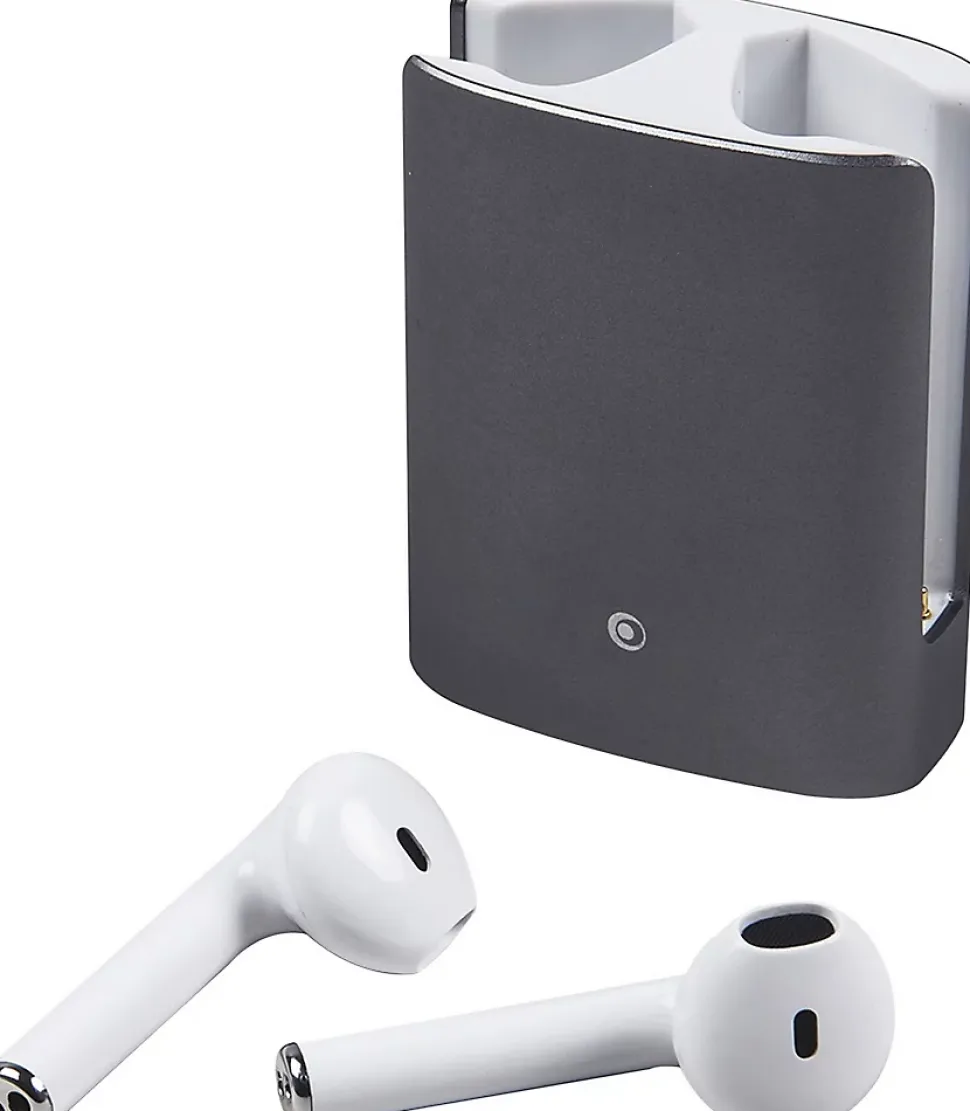 Ecouteurs connectés Bluetooth boîtier gris