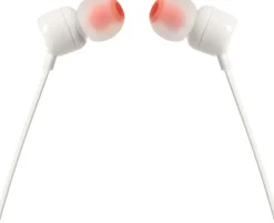 Ecouteurs filaires JBL T110 blanc avec microphone