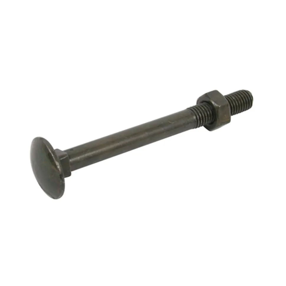 Ecrou avec vis à tête collet carrée acier noir Afbat - ⌀7X L.60mm - 8 pièces