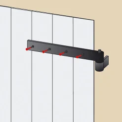 Ecrou avec vis à tête collet carrée acier noir Afbat - ⌀7X L.60mm - 8 pièces