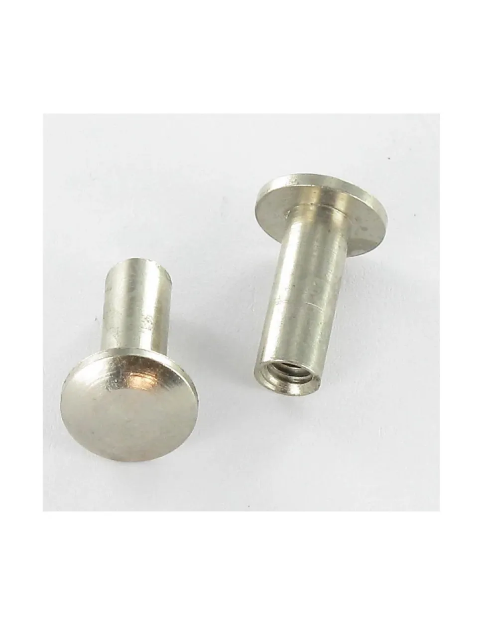 Ecrou Relieur Tête bombée M4X12 4X14 Laiton chrome - 1 pièce